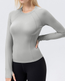 Cutomized Logo Women Long Sleeve Breathable Ourdoor Fitness Running UPF50+ T-shirt S-2XL