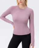 Cutomized Logo Women Long Sleeve Breathable Ourdoor Fitness Running UPF50+ T-shirt S-2XL