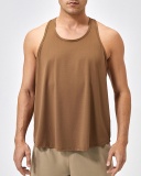 Men's Loose Fitness Crew Neck Running Quickly Drying Breathable Vest S-2XL