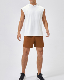 Men's Broad Shoulder Loose Quickly Drying Basketball Running  Hoodies Vest S-2XL