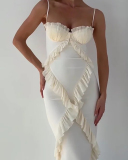 Sleeveless Women Wholesale Summer Ruffle High Cut Dress S-L