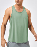 Men's Loose Fitness Crew Neck Running Quickly Drying Breathable Vest S-2XL