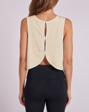 Women Hollow Out Back Sleeveless Running Sports Vest S-L