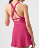 Wholesale Lined Women Sleeveless Criss Cross Back Tennis Skirts S-XL