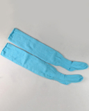 Multicoloured Plus Size Knit Buckle Thigh High Socks