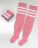 Multicoloured Plus Size Knit Buckle Thigh High Socks