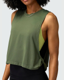 2024 Women Loose Sleeveless Sports Running Fitness Vest S-L