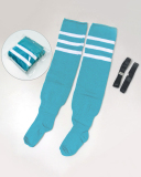 Multicoloured Plus Size Knit Buckle Thigh High Socks