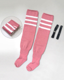 Multicoloured Plus Size Knit Buckle Thigh High Socks