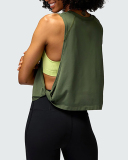 2024 Women Loose Sleeveless Sports Running Fitness Vest S-L