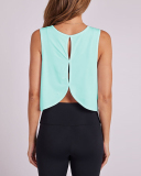 Women Hollow Out Back Sleeveless Running Sports Vest S-L