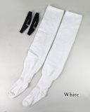 Multicoloured Plus Size Knit Buckle Thigh High Socks