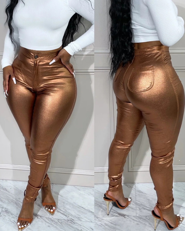 PU Tight Women Sexy Slim Leggings Pants S-XXL