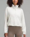 Stand Collar Long Sleeve Pocket Front Fashion Pullover S-L