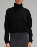 Stand Collar Long Sleeve Pocket Front Fashion Pullover S-L