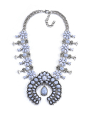 Fashion Bohemian Style Turquoise Flower Pendant Alloy Necklace