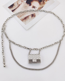 Waist Chain Women's Small Fragrant Accessories Metal Chain Belt Decorative Small Bag