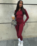 Sporty Women Trendy Two Piece Pant Set S-L