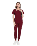 Summer Thin Comfortable Casual Short Sleeved Women's Set Scrub Set S-2XL
