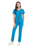Short Sleeved Surgical Gown Set For Doctors And Nurses SPA Beauty Salon Work Clothes Scrub Set  XS-XXL