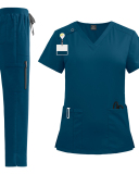 New Dental Clinic Doctor Nurse Work Clothes Southeast Asian Hot Selling Scrub Set S-2XL