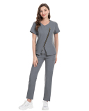Short Sleeved Surgical Gown Set For Doctors And Nurses SPA Beauty Salon Work Clothes Scrub Set  XS-XXL