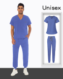 Unisex Hospital Nurse Clinic Beauty Salon Work Clothes Scrub Set XS-2XL