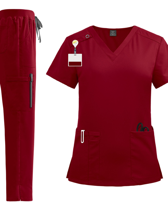 New Dental Clinic Doctor Nurse Work Clothes Southeast Asian Hot Selling Scrub Set S-2XL