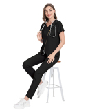 Short Sleeved Surgical Gown Set For Doctors And Nurses SPA Beauty Salon Work Clothes Scrub Set  XS-XXL
