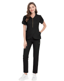 Doctor's Surgical Suit Set Women's Slim Fitting Nurse's Suit Short Sleeved V-Neck Hand Washing Suit Elastic Professional Workwear XS-2XL