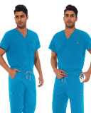 Unisex Hospital Nurse Clinic Beauty Salon Work Clothes Scrub Set XS-2XL