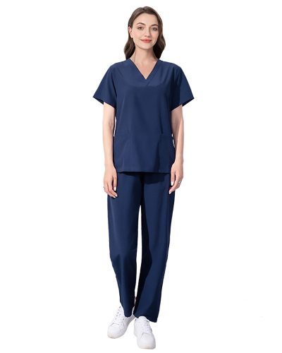 Elastic Quick Drying Surgical Gown Hospital Nurse Gown Set Beauty Salon Work Set Scrub Set S-2XL