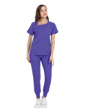 Summer Thin Comfortable Casual Short Sleeved Women's Set Scrub Set S-2XL