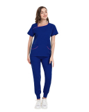 Summer Thin Comfortable Casual Short Sleeved Women's Set Scrub Set S-2XL