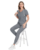 Leisure Elastic Hand Washing Clothes Beauty Salon SPA Doctor's Surgical Suit Set Scrub Set XS-2XL