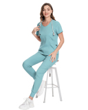 Leisure Elastic Hand Washing Clothes Beauty Salon SPA Doctor's Surgical Suit Set Scrub Set XS-2XL