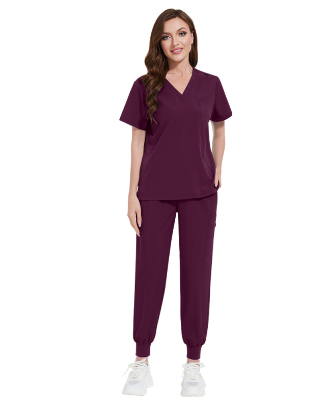 Elastic And Comfortable Summer Thin Leg Pants Workwear Dental And Oral Clinic Beautician Surgical Scrub Set S-2XL