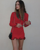 Wholesale Long Sleeve Cute Short Dress S-L