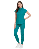 15 Color Medical Uniform Scrubbing Nursing Pants Elastic Stand Collar Nursing Uniform S-2XL