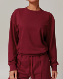 Women Customized Leisure Sports Sweatshirt Sweatpants Sets S-XL