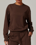 Women Customized Leisure Sports Sweatshirt Sweatpants Sets S-XL