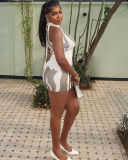 Sleevless Pirnted Summer Sleeveless Dress S-L