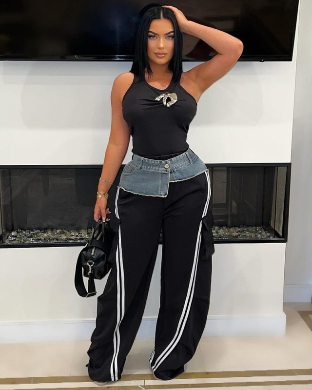 Loose Style Wide Leg Women Wholesale Pants S-XXL