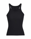 Women's Solid Color Narrow Shoulder Elastic Slim Fit Slimming Vest S-L