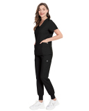 Factory V-Neck Split Surgical Suit Set Women's Short Sleeved Work Scrub Set XS-2XL