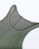 Women's Solid Color Narrow Shoulder Elastic Slim Fit Slimming Vest S-L