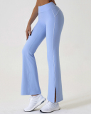 Women High Waist Wide Slit Leg Dance Sports Outdoor Pants S-XL
