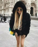 Factory Wholesale Fashion Women Winter Fur Coat S-4XL