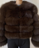 2024 Fashionable Women Winter Fur Coat S-5XL