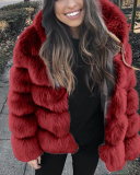 Factory Wholesale Fashion Women Winter Fur Coat S-4XL